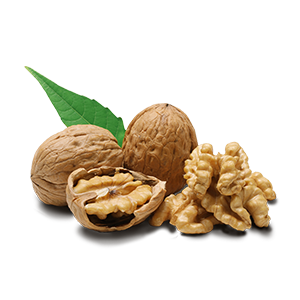 WalnutsWalnuts nourish the skin with moisturization, antioxidant protection, and gentle exfoliation, enhancing its health and vibrancy.